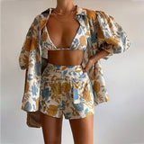 Fashion Casual Print Three-Piece Women's