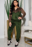 Winter Contrast Color Velvet Hoody