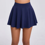 Toloer Pleated Sports Skirt Contains Tennis Bag Quick Drying Tennis Skirt Pants Prevent Naked Fitness Skirt 9905-Outfit