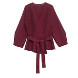 Homemade New Women's Classic Fashion With Belt And Shoulder Knitting