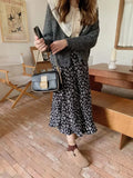 Floral Polka Midi Skirt-Outfit