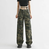 Cargo Jeans Women Y2k New High Waist And Wide Legs Loose And Slim Mopping Jeans Harajuku Casual Joker Straight