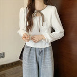 Toloer Mm200 Jin Splicing Temperament Women's Long Sleeve Jacket Autumn New Thin T Shirt Large Size Women's Bottom Shirt-Outfit