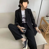 Toloer Suit Suit Female Fall 2024 Korean Version Of Loose Professional Office Worker Suit Jacket Formal Dress College Style-Outfit