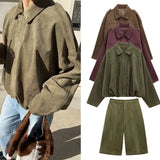 Velvet Loose Spring Girl Casual Blouse Zipper Fashion Bomber Jacket 2025 Bat Sleeve