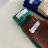 And Winter Solid Color Can Touch Exposed Finger Warm Wool Knitted