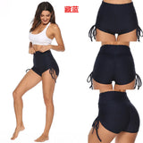 Hip Jacquard Bubble Shorts Bows Leisure Fitness Yoga Shorts-Outfit