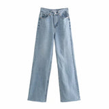 New Spring Style Is High-Waisted And Thin, Loose Straight Trousers, Casual Wide-Leg Pants 6147001-Outfit