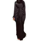 New Women's Folded Long Sleeves To Close The Waist Irregular Solid