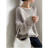 Toloer Horn Buckle Sweater Cardigan Women's Autumn And Winter Korean Loose Lazy Wind Embroidered Jakore Knitwear