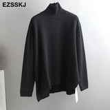 Autumn Winter O-NECK oversize thick Sweater pullovers Women 2021 loose cashmere turtleneck Sweater Pullover female Long
