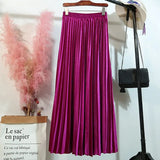 Hundred Folded Skirt Female Students 2025 Spring And Autumn New Korean Version Of High-Rise Half-Dress Mid-Long Long Skirts Appear