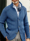 New Products - Dress Men's Casual Long-Sleeved Pure Color Knit Coat Men's