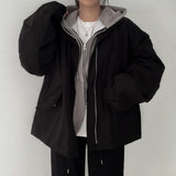Oversized Zip Up Bomber Jacket-Outfit