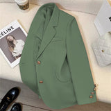 Toloer 2024 New Orange Suit Jacket Female Retro British Style Advanced Design Sense Versatile Small Suit Woman-Outfit