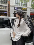 Lace Striped Bow Long Sleeved Top-Outfit