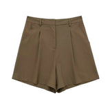 Women's 2025 Spring New Fashioned Colored Flax-Blend Vest + Shorts