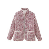 2024 Autumn And Winter Women's Street Fashion Print Casual Coat Quilted Padded Coat W028 6404-Outfit