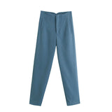 Workplace Women's Display High Waist Waist Suit Trousers 38 Color Reduced Age And Ankle