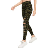 Skinny Camouflage Printed Ripped Stretch