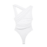 Women's Dress French Fashion Casual Pure Color Brocing Net Asymmetric Folding And Dressing Woman