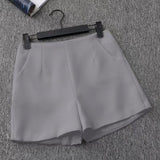 Toloer White Suit Shorts Female Black Summer Thin 2024 New Loose High-Waist A-Line Casual Wide-Leg Hot Pants-Outfit