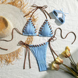 2024 New Small Fresh Sweet Individual Split Swimsuit Bikini