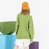 Cartoon Q Version Penguin Embroidery Sweater Harajuku Retro Style Knitted Sweater Autumn And Winter Cotton Pullover