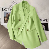Toloer Spring And Autumn Outfit Fried Street Loose Leisure Versatile Autumn Suit Jacket Female Korean Black Suit Jacket-Outfit
