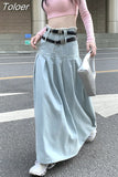 Denim Skirt for Women 2023 Faldas Mujer De Moda High Waist A-line Jupe Vintage Fashion Casual Saia Korean Y2k