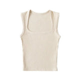 Fashion Women's Fashion Summer New Style Spice Girls' Sleeveless Jacket With Retro Square Collar Vest-Outfit