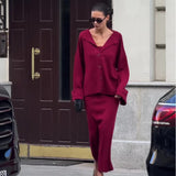 Autumn New Women's Pure Color Lazy Leisure Long-Term