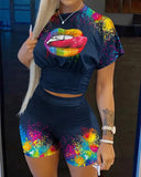 Women's Fashion Printed Short Sleeve