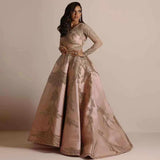 2025 New Women's Dress Bright Cloth Hot Sleeve Long Skirt Banquet Sexy Evening
