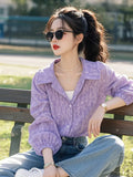 Toloer Collar Print Shirt 2025 Spring Burst Small Shirt Women Reduce The Age Of The French Unique Beauty Small