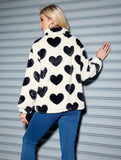 Ladies Winter Fake Fur Coat Imitation Fur Heart-Shaped Zipper Warm Loose Coat Female-Outfit