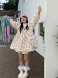 Pink Floral Quilted Coat-Outfit