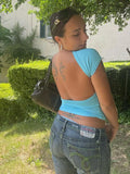 Convertible Open Back Crop Top-Outfit