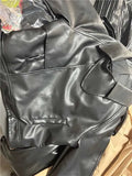 2025 New Women's Fashion Simple Retro Locomotive Jacket Collar Long Sleeve Short