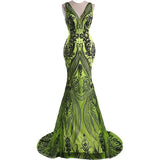 New Annual Evening Dress Sleeveless Sexy V-Neck Dress Party