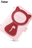 Cartoon Rabbit Card Case Business Card Holder Women Credit Passport Card Bag ID Passport Card Wallet 2023 Pink