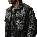 Trend 3D Digital Pattern Printing Fashion High Street Denim Jacket Men And