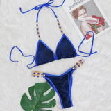 Toloer Hot Beach Vacation Bikini Crystal Diamond Women's Split Swimsuit