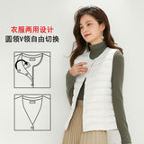 2024 New Autumn And Winter Light Down Jacket Vest Female Warm Slim Inside The Vest Vest White Duck Velvet-Outfit