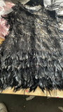 Summer New Fashion Tannegous Leash Feather Splicing Dress Color Dress Dress Direct