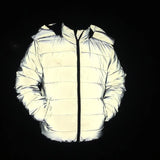 Winter New Large Size Reflective Cotton Clothes For Men And Women Night Bread Coat Fashion Padded Clothes-Outfit