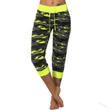 Women's Pants Sports 2023 New Casual Fashion Casual Fit Yoga Camo Print Drawstring Capris Breathable Comfortable Streetwear