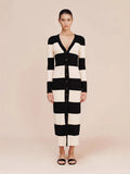 2025 New Sexy Dress With Tective Striped Striped