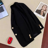Toloer Autumn New Orange Suit Jacket Female Casual This Year Popular Small Fried Street Temperament Small Suit Female-Outfit