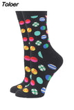 Socks Women Funny Harajuku Colorful Socks Cute Egg Food Art Printing Comfortable Fashion Harajuku Socks 2023
